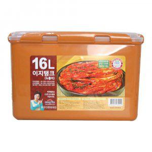 황토 이지탱크 누름이 김치통16L