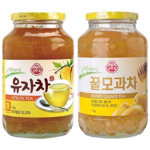 오뚜기 유자차 1kg+오뚜기 꿀모과차 1kg