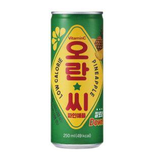 탄산 음료수 오란씨 파인애플 250ML 1박스 30개