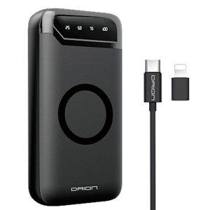 보조배터리 무선충전 20000mAh C타입 젠더 블랙 (반품불가)