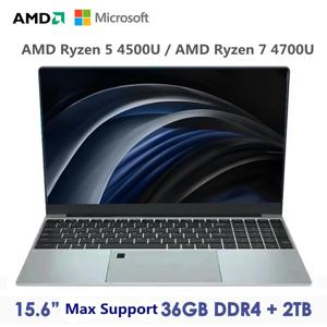 AKPAD Max Ram 36GB Rom 2TB SSD 금속 컴퓨터, 5G 와이파이 블루투스, AMD Ryzen 5 4500U 7 4700U, Windows 10 11 Pro 게임용 IPS 노트북