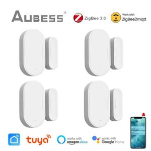 Tuya-Zigbee 3.0 스마트 도어 윈도우 센서, Zigbee2MQTT 감지기, 보안 보호, 알렉사 구글 홈을 통한 스마트 라이프 앱 제어