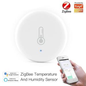 Tuya Zigbee 스마트 온도 습도 센서, 배터리 전원, 실내 실외 습도계, 온도계 감지기, 홈 보안 알렉사