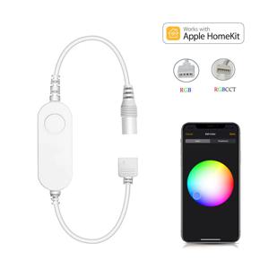 Mini Homekit WiFi Smart LED Controller DC 5V 12V 24V Dimmer Siri Voice Control for RGB RGB+CCT RGBCW Strip Light 4 Pin 6 Pin