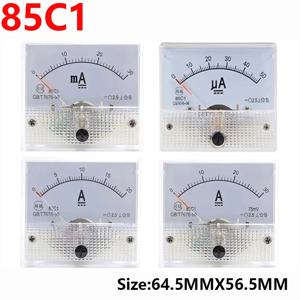85C1 전류계 dc 아날로그 전류계 패널 기계식 포인터 유형 1, 5, 10, 20, 30, 50, 100, 200, 300, 500mA A