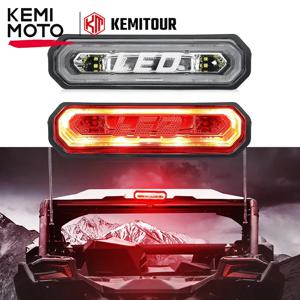 KEMIMOTO UTV 체이스 LED 테일 라이트, 캔암 매버릭 X3 용 브레이크 라이트, 폴라리스 RZR 1000 XP 800 900 호환, 1.65-2 인치, 5 가지 모드