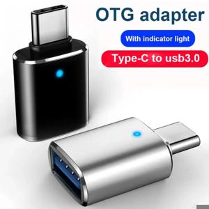 USB 3.0 OTG 어댑터 USB-C-USB A 변환기, 맥북, 삼성, 샤오미, 화웨이 LED, USBC OTG 커넥터