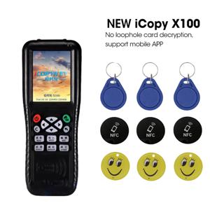 RFID NFC 스마트 카드 리더, 음성 방송 X100 라이터, 125KHZ 13.56MHZ 태그 키 프로그래머, 복사 암호화 키 클론