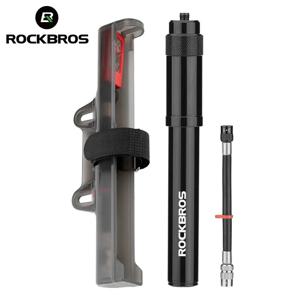 ROCKBROS 휴대용 자전거 펌프, 알루미늄 합금 260PSI 공기 팽창 펌프, AV FV 오토바이 볼, MTB 도로 사이클링 타이어 자전거 펌프