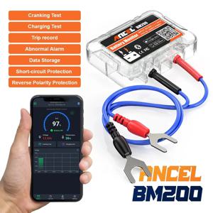 ANCEL BM200 12V 배터리 모니터, 무선 블루투스 자동차 배터리 건강 앱 모니터링, 배터리 테스터 도구, 안드로이드 IOS