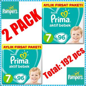 No:7 PAMPERS-PRIMA 15 + XXL 아기 기저귀, 화장실 훈련 기저귀 일회용 포대기 192 장 저자 극성 기저귀