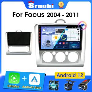 Srnubi 안드로이드 12 카플레이, 포드 포커스 2 3 Mk2 Mk3 2004 2005 2011 멀티미디어 플레이어, 네비게이션 GPS, 2Din 스테레오 DVD