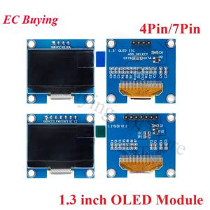 LCD LED 12864 디스플레이 화면, 1.3 인치 OLED 모듈, 화이트, 블루, 128x64 SPI/IIC I2C SSD1306 SH1106, 4 핀, 7 핀, 128x64 베어 보드, 1.3 인치