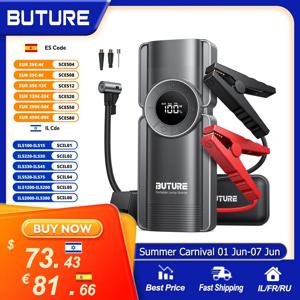 Buture 4 인 1 점프 스타터 150PSI 펌프 공기 압축기, 20000mAh 파워 뱅크, 2500A 시동 장치, 15V 디지털 타이어 팽창기