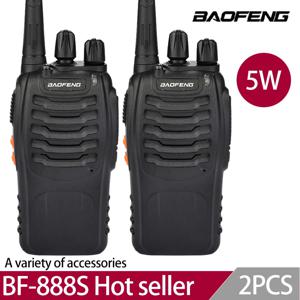 Baofeng BF-888S 워키토키 양방향 라디오 세트, BF 888s UHF 400-470MHz 16CH 워키토키 라디오 송수신기, 2 개/로트