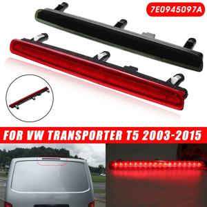 VW Transporter T5 2003-2015 7E0945097A 용 적색/스모크 후방 브레이크등, LED 추가 테일 스톱 라이트, 신호 경고등