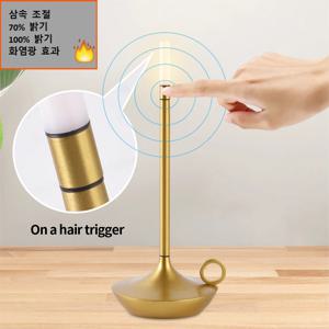 침실 스탠드 휴대용 명품 조명기구 캠핑 촛불 창의 LED등 충전 USB-C 스탠드 침대 머리 장식 분위기 야등