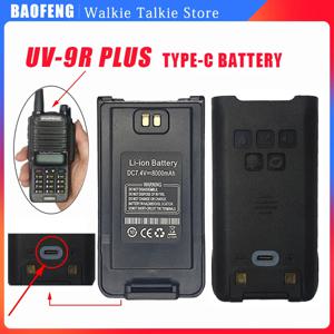 Baofeng UV-9R 플러스 배터리 C 타입 확대 충전식 배터리, UV 9R 프로 워키토키 UV9R 플러스 라디오용 충전 구멍