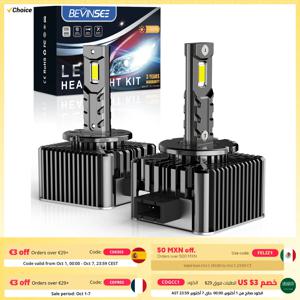 BEVINSEE LED Canbus D1S D3S, D2S, D5S, D1R, D2R, D3R, LED 헤드라이트 전구, 35W, 6000K, 7000LM, 자동 크세논 전구 교체, 플러그 앤 플레이, 12V