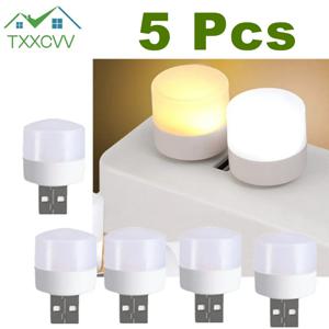 USB LED 플러그 램프 슈퍼 브라이트 눈 보호 USB 독서등, 컴퓨터 모바일 전원 충전, 야간 조명, 1W, 5 개