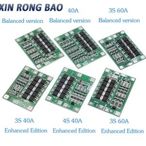 리튬 이온 배터리 충전기 보호 보드, 드릴 모터용 BMS 18650, 밸런스 향상, 3S 4S 40A, 11.1V, 12.6V, 14.8V, 16.8V