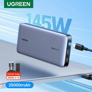 UGREEN 140W 전원 은행 휴대용 25000mAh PD 빠른 충전 PowerBank 노트북 노트북 Xiaomi 13 빠른 충전 외부 배터리