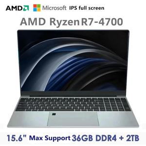 점퍼 메탈 컴퓨터, R7 4700U 맥스 램, 36GB 롬, 2TB SSD, 5G 와이파이 블루투스, AMD 라이젠 7 4800U, 윈도우 10 11 프로 게이밍 IPS 노트북