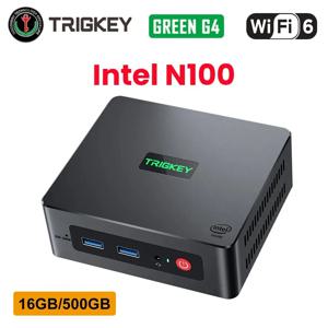 TRIGKEY 그린 G4 미니 PC, 미니 컴퓨터 데스크탑, Win11 인텔 11 세대 N100, 16GB DDR4 500GB SSD, 1000M LAN, Wifi6, BT4.2, 4K, 60Hz