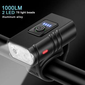 USB 충전식 T6 LED 자전거 조명, BK02 자전거 조명, 6 가지 모드 MTB 손전등, 자전거 헤드라이트, 사이클링 자전거 전면 램프