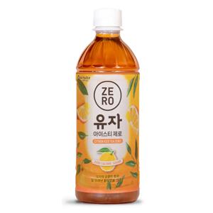 맥널티 유자 아이스티 제로칼로리 음료 500ml 24개입