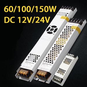 조명 스트립 변압기 입력 LED 조명 스트립 전원 어댑터, AC220V 출력, DC12V, 24V 스위치 드라이버, 5A, 12A, 60W, 100W