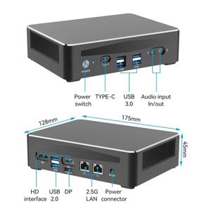 듀얼 LAN 게이밍 미니 PC, 인터코어 i9-13900HK i5-1270P, 듀얼 DDR4 지지대, Win10, 리눅스 Pfsense, BT4.0, C 타입, 사무실 컴퓨터