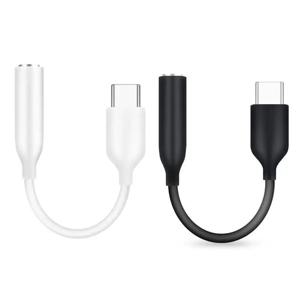 삼성 POCO 아이패드용 나일론 브레이드 USB C타입 3.5mm Aux 어댑터, C타입 3 5 잭 오디오 케이블 이어폰 케이블 변환기