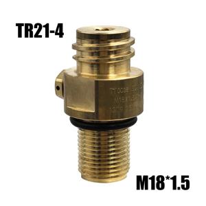 소다수 액세서리 탱크 실린더 밸브 어댑터, ON/OFF 리필 입력, M18 * 15 출력 TR21-4, 단단한 황동 합금 충전 스테이션