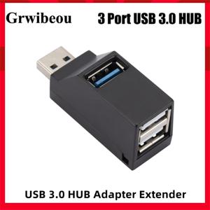 USB 3.0 허브 어댑터 익스텐더 미니 스플리터 박스, 1-3 포트 고속 USB 2.0, PC 노트북 U 디스크 카드 리더 액세서리