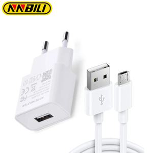 NNBILI 레드미 충전기용 마이크로 USB 케이블 휴대폰 충전 어댑터, 레드미 노트 11, 10, 9, 9A, 8A, 3, 4, 6, 7, 8, 8T 프로용, 5V 2A, EU 미국