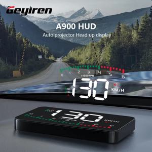 GEYIREN A900 자동차 허드 디스플레이, 자동차 프로젝터 알람, EOBD OBD2 헤드업 디스플레이, 속도계 앞유리 전자 액세서리