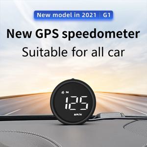 HUD G1 GPS 속도계 게이지 디지털 LCD 온보드 컴퓨터, 자동차 GPS 헤드업 디스플레이, 모든 차량용 나침반 경사계 프로젝터