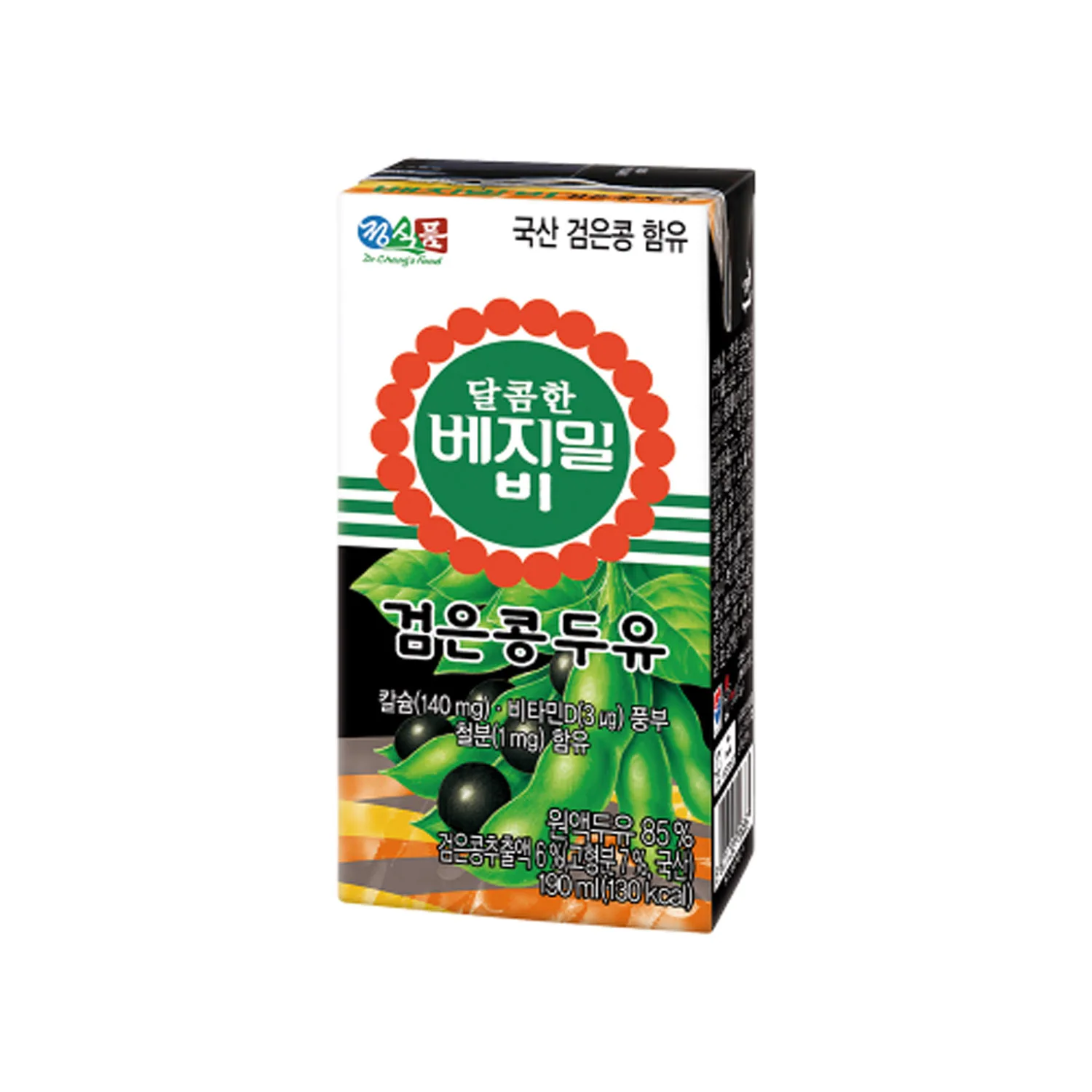 Sweet Vegemil B Black Bean Soybean Milk 190mlx48 Pack 달콤한 베지밀 B(비) 검은콩 두유 190mlx48팩