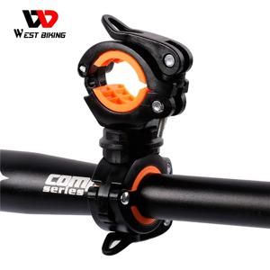 WEST BIKING 자전거 라이트 브래킷, 다기능 360 도 회전식 자전거 램프 거치대, LED 손전등 스탠드, 사이클링 액세서리