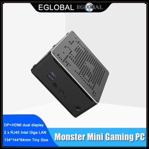 Eglobal 인텔 제온 미니 PC, 윈도우 10 프로, 2 * DDR4 2 * M.2 NVMe AC 와이파이 데스크탑 컴퓨터, 4K DP HDMI, S210H, E2176M, 2286M, 2 Lan