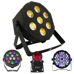 무대 조명 워시 효과 DJ 디스코 미니 LED 스포트라이트, UV 파 라이트, DMX512, 6 인 1, 7x18W, 7x12W, 54x3W, 12x3W, RGBWA, 10W, 1 개