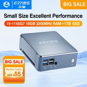 ERYING 미니 PC i5-1145G7, MU05, 16GB RAM, 1TB NVME SSD 세트, 윈도우 11 게이밍 데스크탑 컴퓨터용