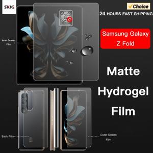 무광택 하이드로 겔 소프트 TPU 필름 삼성 Galaxy Z Fold 5 4 3 2 5G 내부 내부 외부 경첩 스티커 전신 화면 보호기