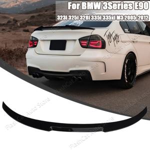 리어 스포일러 세단 트렁크 윙 튜닝 카본 룩, 블랙, BMW 3 시리즈 E90 M4 스타일 323i 325i 328i 335i 335xi M3 2005-2012