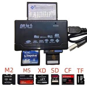 마이크로 C타입 USB TF SD XD MS M2 CF 카드 리더기, USB 2.0 메모리 카드 어댑터, 맥북, 삼성, 샤오미, 노트북, 전화, 컴퓨터용