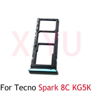 Tecno Spark SIM 카드 슬롯 트레이, 거치대 SIM 카드 리더 소켓, 8 8C 8P Pro KG5K KG5 KG6 KG7 KG8