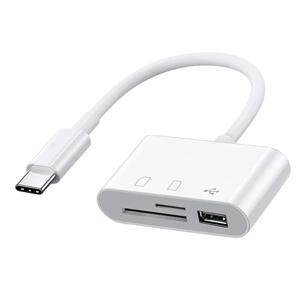 3 in 1 멀티 포트 허브 컨버터, C타입-USB C A OTG 어댑터, TF 마이크로 메모리 카드 리더, 삼성 안드로이드 노트북용