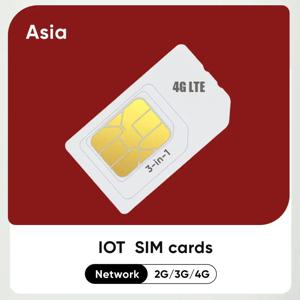 모바일 워키토키용 LTE SIM 카드, 아시아 범용 500M 셀룰러 IoT 장치, 로밍 워치 칼라, GPS 트래커, 사물인터넷 데이터, 4G LTE