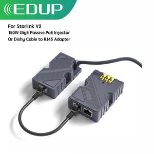 EDUP 스타링크 디시 케이블 어댑터, RJ45 및 150W GigE 패시브 PoE 인젝터, 스타링크 스타링크 디시 V2-PoE 인젝터용